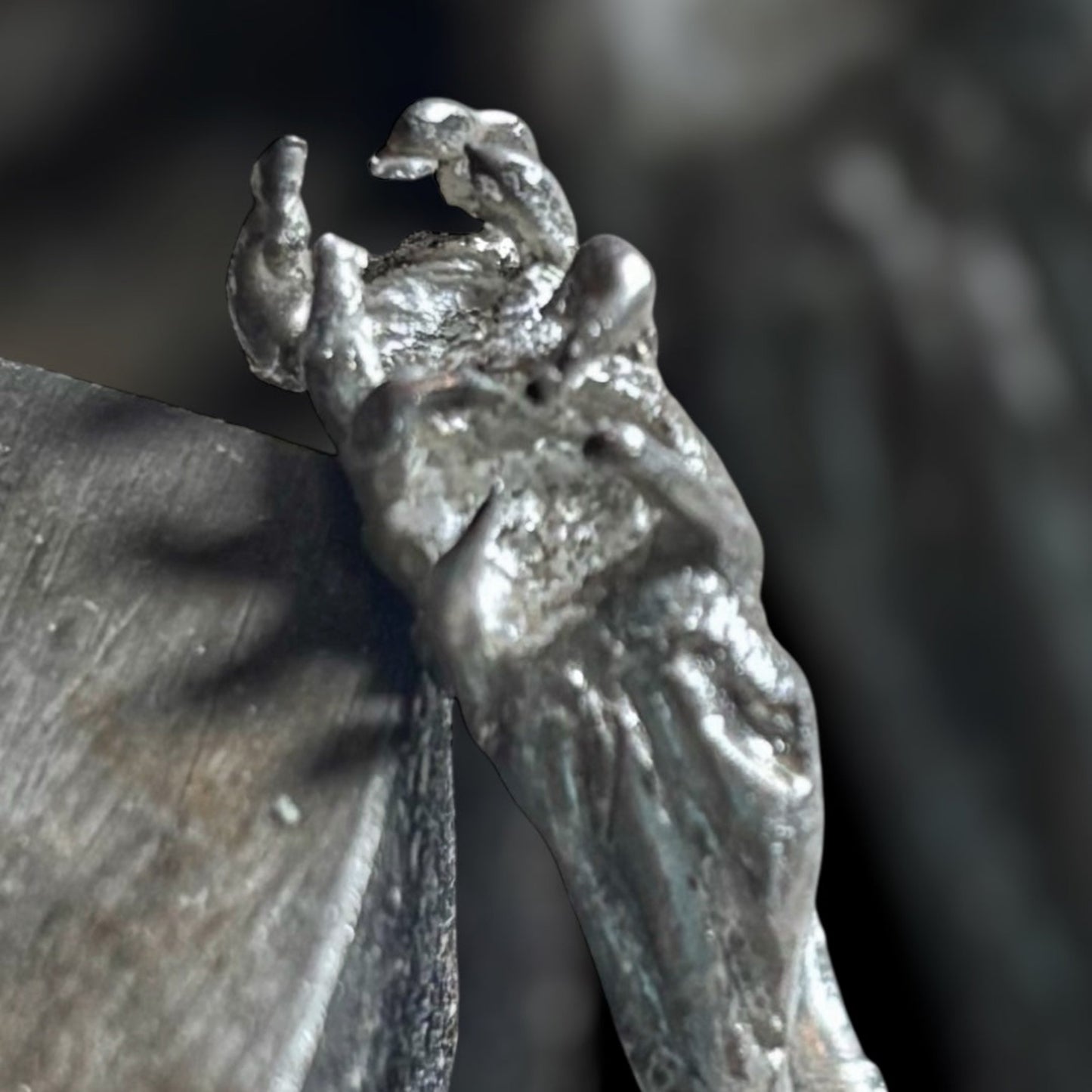 Close-up of a silver ring