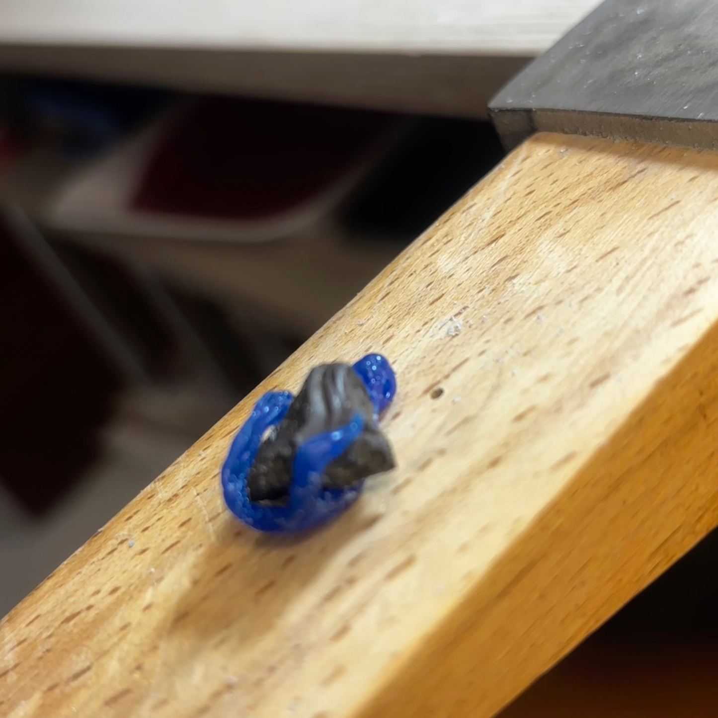 Iron ore pendant in wax form before lost wax casting