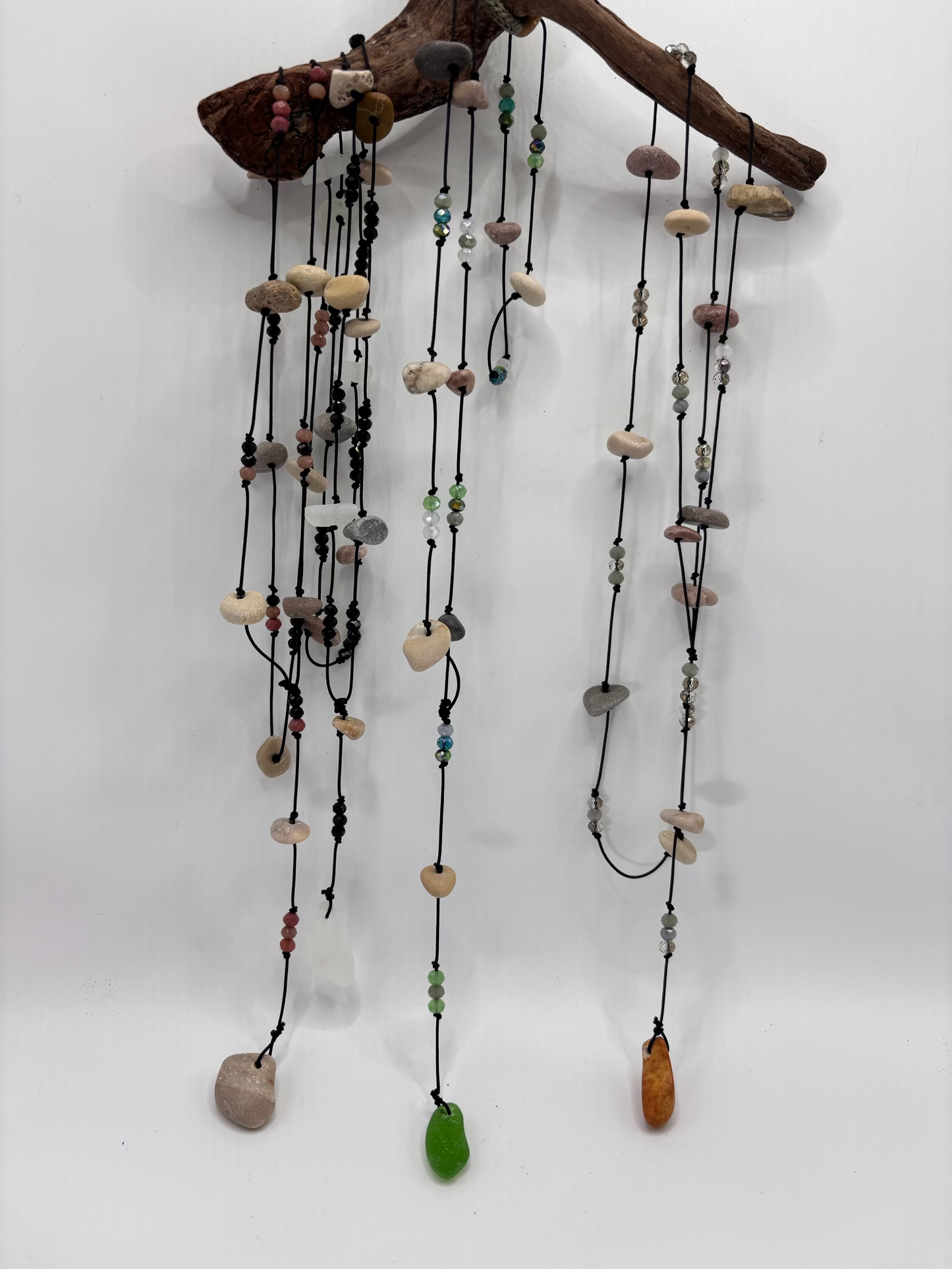 beach stones on a necklace lariat style